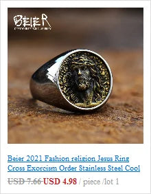 BEIER Wholesale Classic Garden Flower Skull Ring For Man Stainless Steel Man's Punk Style Jewelry BR8-071 US Size Halloween Gift