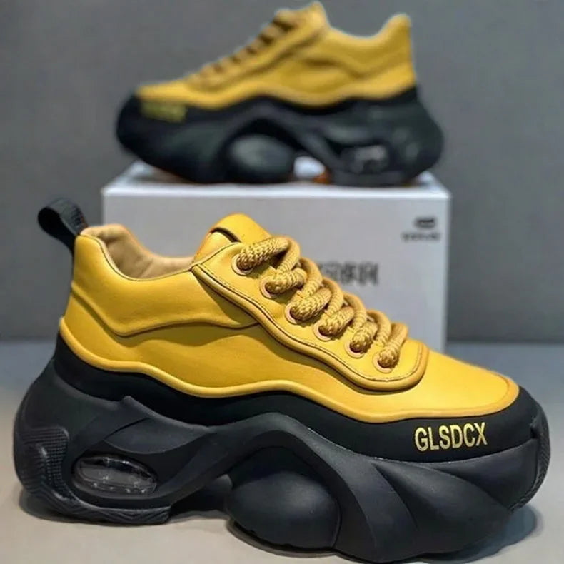 2025 Designer Style Mens Shoes Outdoors Comfortable Men Thick Platform Sneakers Fashion Casual Elevator Shoes New Trainers Tenis