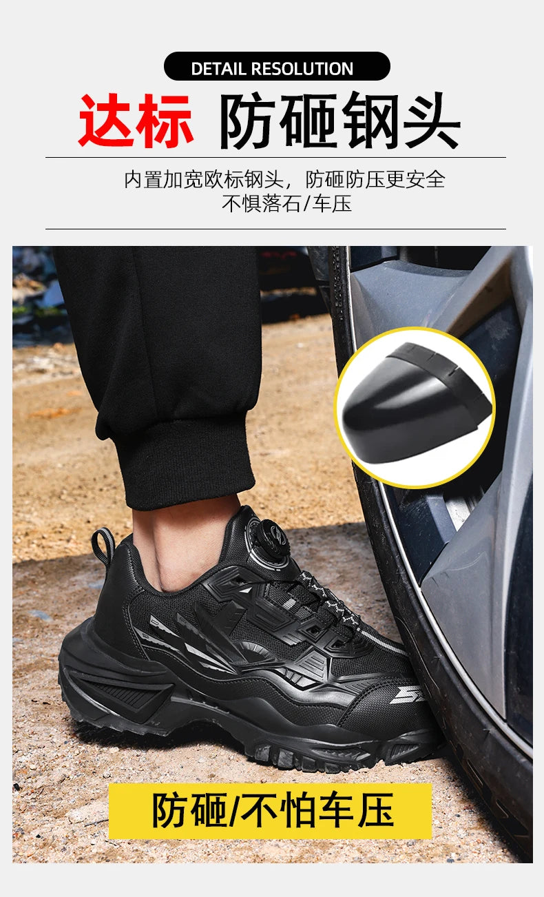 Men's Military Tactical Boots Army Boots Men Side Zipper Military Boots Men Anti-Slip Ankle Boots Work Safety Shoes Hiking Shoes