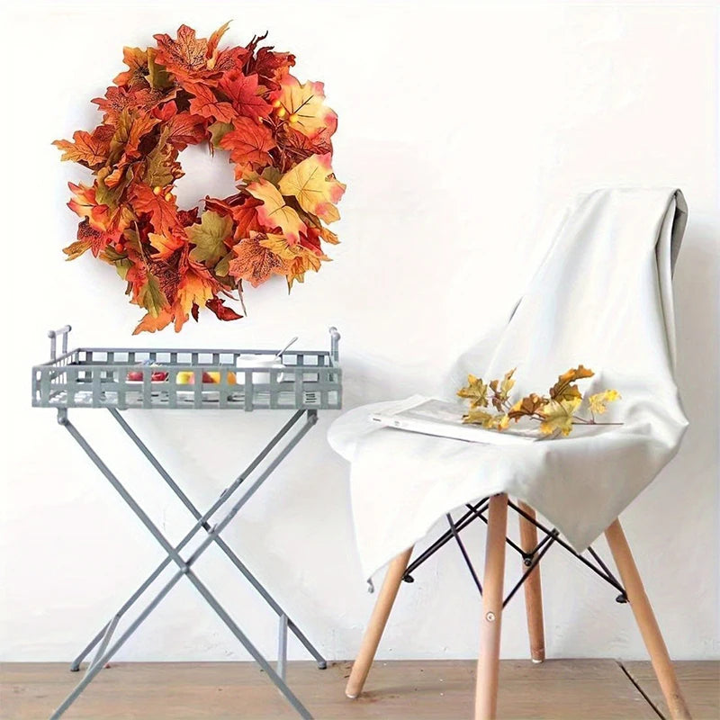 2M Artificial Fall Maple Leaf Garland Fake Plants Autumn Decor Leaves Vine for Thanksgiving Halloween Christmas Wedding Decora