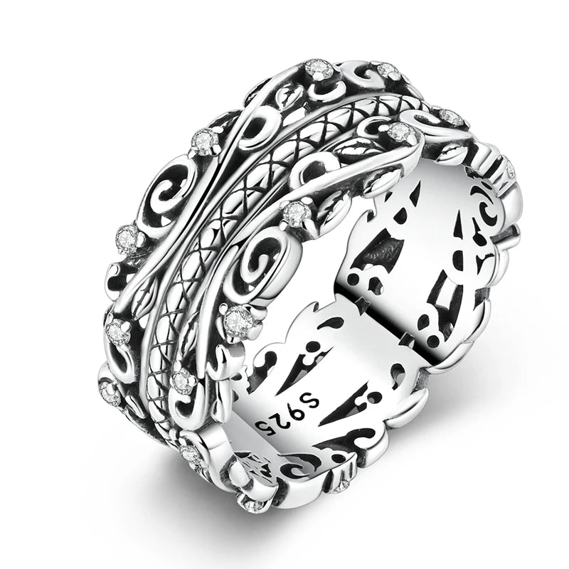 Rings 925 Silver Interwoven Line Rings Zircon Geometric Winding Rings Romantic Engagement Wedding Valentine Fine Jewelry Gift
