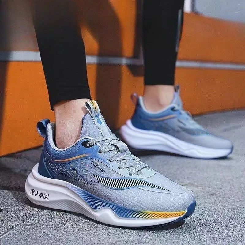 Summer Cross-border Hot Sale Men's Women Sneakers High Quality Breathable Damping Air-cushion Running Shoes Zapatillas Plus 46