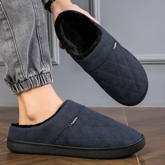 Winter Men's Cotton Slippers Warm Comfortable Men's Home Slippers Soft Velvet Women's Slippers 2025 New Home Casual Shoes 겨울슬리퍼