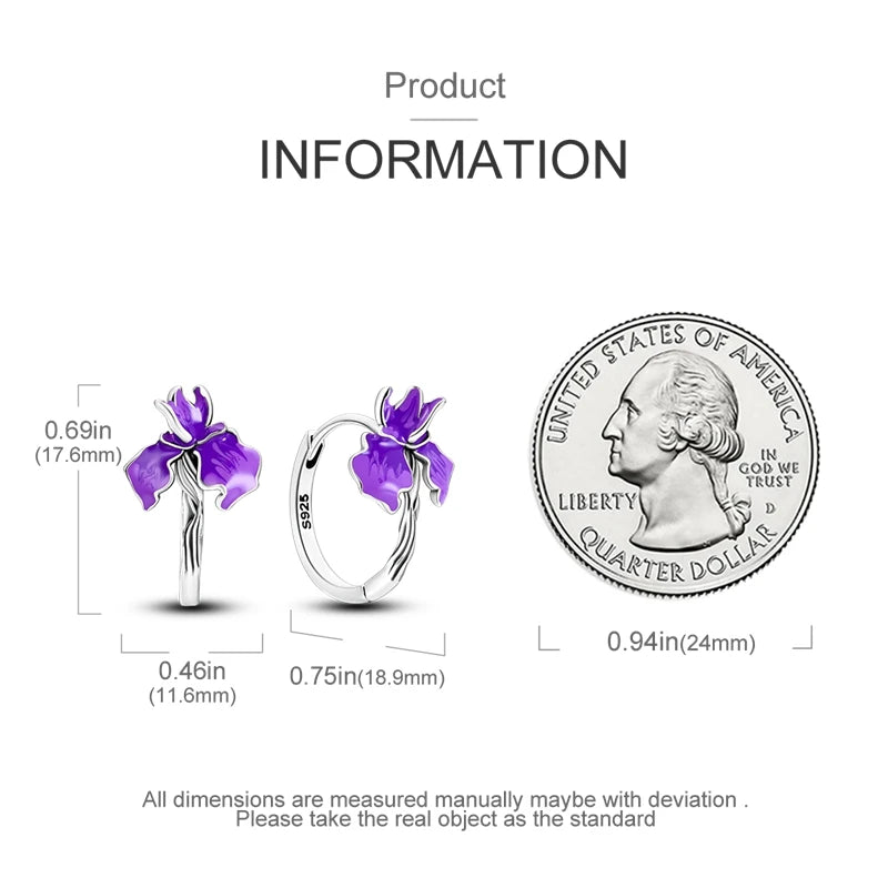 925 Sterling Silver Colored Zirconium Stars Hoop Earrings For Women Jewelry Anniversary WeddingMaking Jewelry Gift