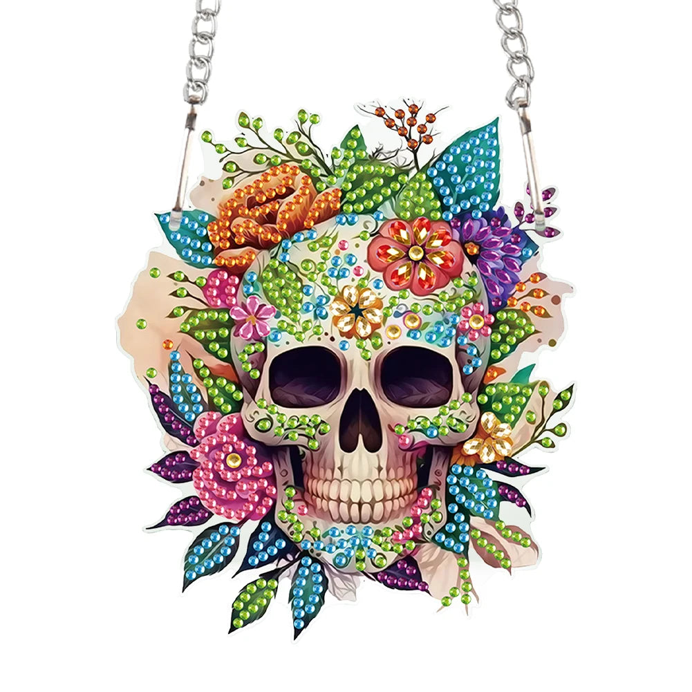 Special Shape Halloween Pumpkin Carriage 5D DIY Diamond Painting Dots Pendant Rhinestone Diamond Art Pendants for Wall Window