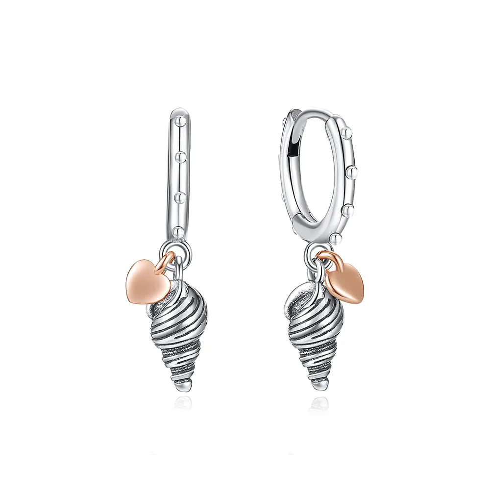 Original 925 Sterling Silver Earrings 2025 Stud Hoop Crystal Earings For Women Rose Gold Crown Heart Infinity Bee Earing Jewelry