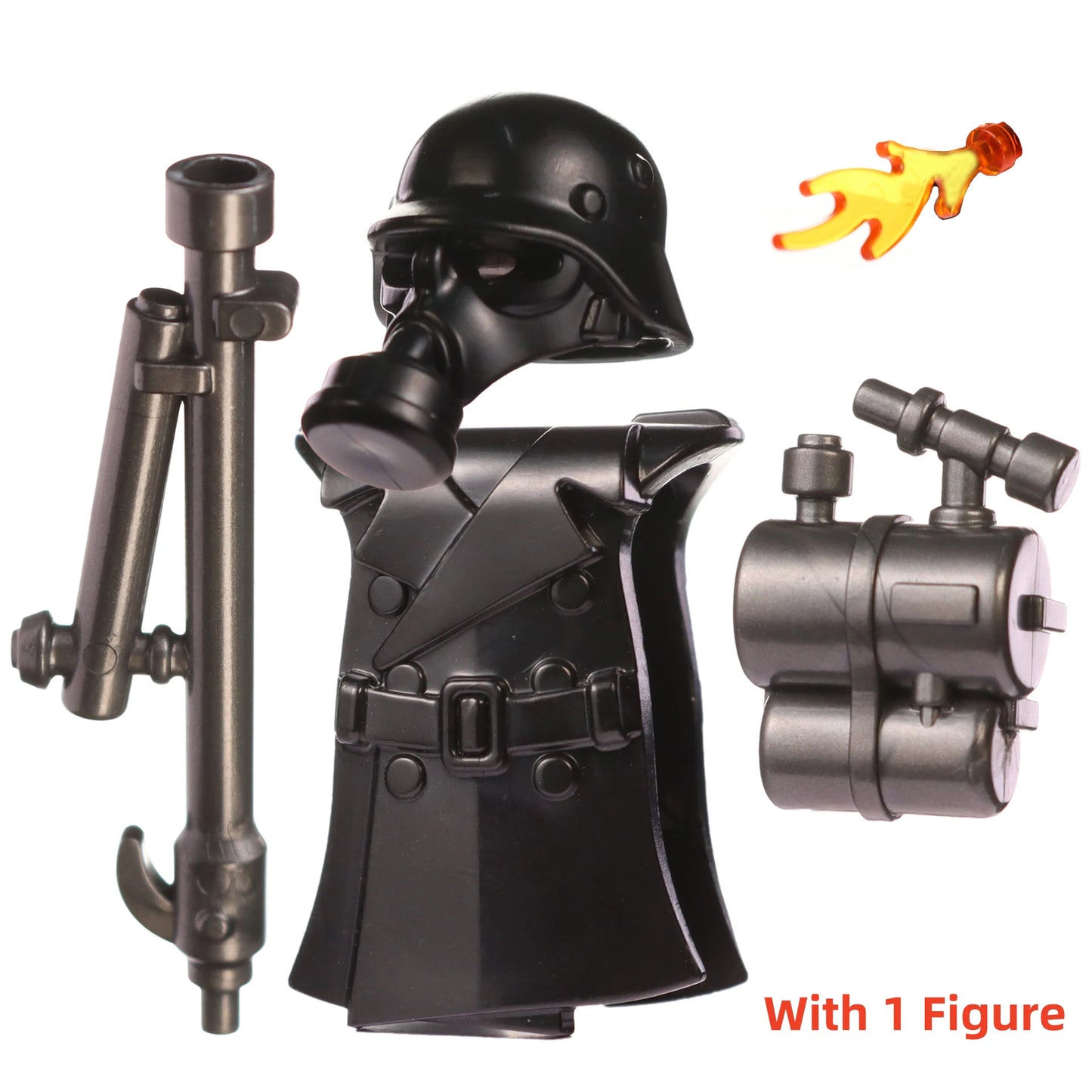 MOC Halloween Flame Solder Protection Suit Zombies Building Blocks Ghost Movies Vampire Skeleton Bricks Gift for Children Kids