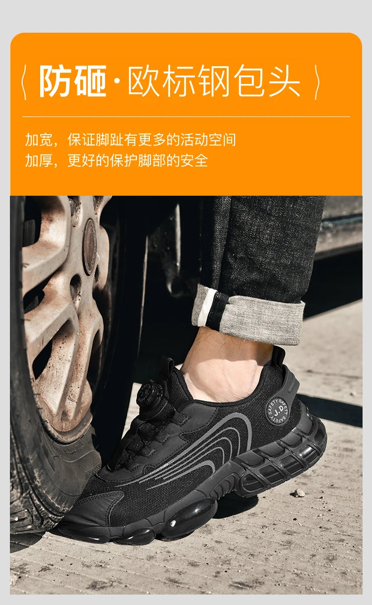 Men's Military Tactical Boots Army Boots Men Side Zipper Military Boots Men Anti-Slip Ankle Boots Work Safety Shoes Hiking Shoes