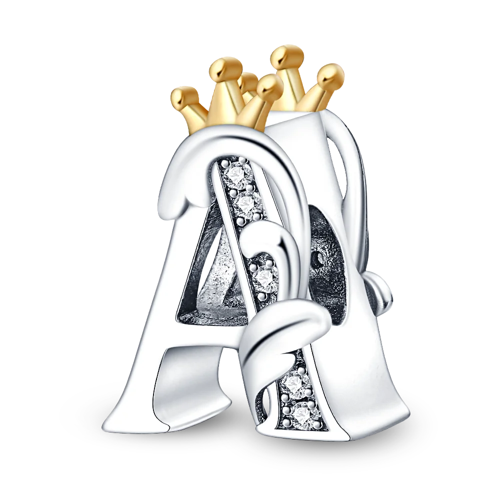 Fit Qikaola 925 Original Bracelets Charms Classic Crown 26 Letters Alphabet Charms Beads For Women Fine DIY Wedding Jewelry Gift