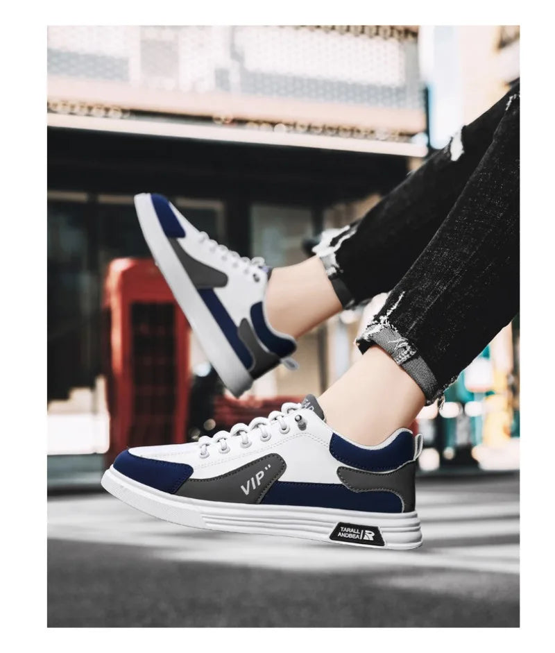 2025 Spring and Autumn New Men's Shoes Leather Low Cut Fashion Trendy Running Sports Men's Casual Trendy Shoes