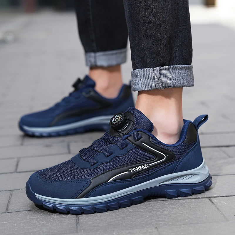 YRZL 2025 Sports Shoes Men Running Sneakers Lightweight Breathable Athletic Anti Slip Shoes Casual Walking Shoes Slip on Size 48