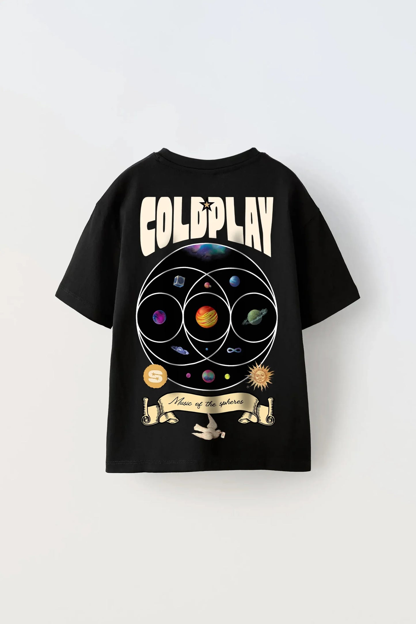 Cold-play Music of The Spheres World Tour 2025 Tshirts Cotton Tees Heavy Mental Fashion Graphic T-shirt Short Sleeve Unisex Tops