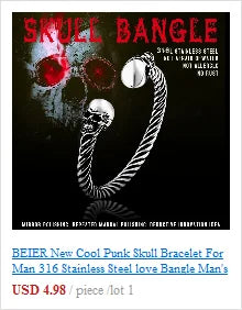 BEIER Wholesale Classic Garden Flower Skull Ring For Man Stainless Steel Man's Punk Style Jewelry BR8-071 US Size Halloween Gift