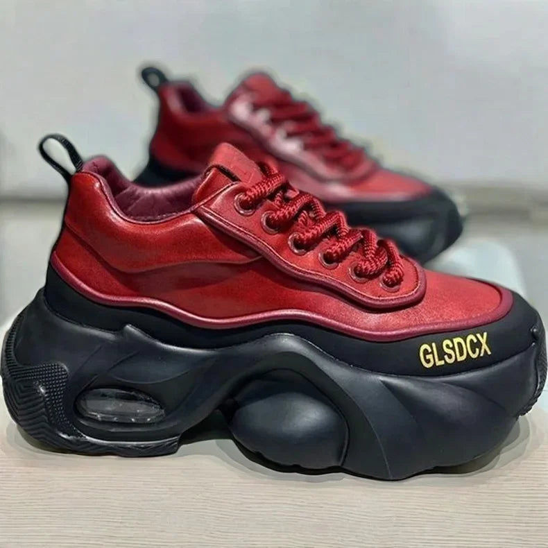 2025 Designer Style Mens Shoes Outdoors Comfortable Men Thick Platform Sneakers Fashion Casual Elevator Shoes New Trainers Tenis