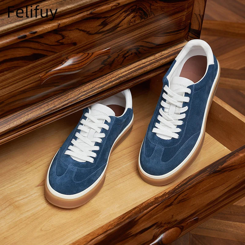 Men's Tenis Masculino Shoes Men's Leather Skate Shoes Men Fashion Casual Walking Shoes Classic Flats Men Lace-Up Mens Sneakers