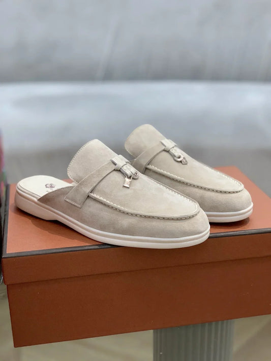 Suede leather women's loafers luxury casual women's shoes  comfort shoes Mary Jane shoes  rubber soles women's flat loafers