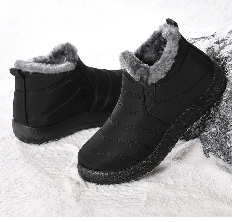 Men's Sneakers Warm Winter Sneakers With Fur Shoes Man Casual Sneaker Slip On Winter Shoes For Men Loafers 2025 Casual Shoes