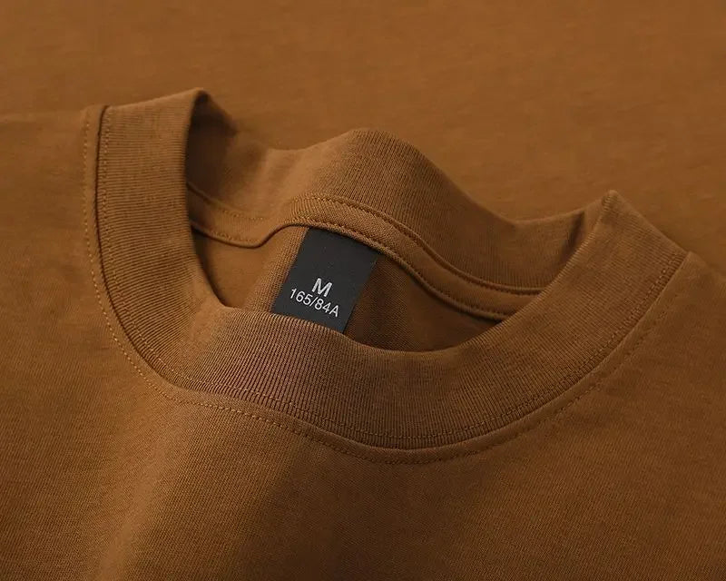 600grams 100% Cotton Men Oversized Heavyweight T Shirt Summer Women Short Sleeve Top Casual Men's Tees