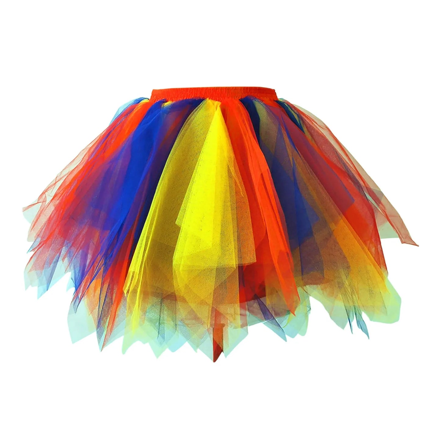 Women Tutu Skirt Fashion Rave Party Carnival Summer High Waist Mesh Skirts Pleated Mini Skirt Sexy Layered Club Short Pettiskirt