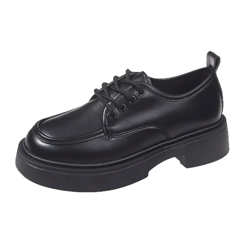 Women's Shoes Platform Round Toe British Style All-Match Oxfords Casual Female Sneakers Shallow Mouth Flats Autumn Loafers With
