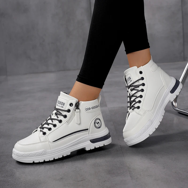 Moipheng Shoes Women Breathable Causal Platform Sneakers Ladies Letter Printed High Tops Walking Shoe Size 42 Zapatillas Mujer
