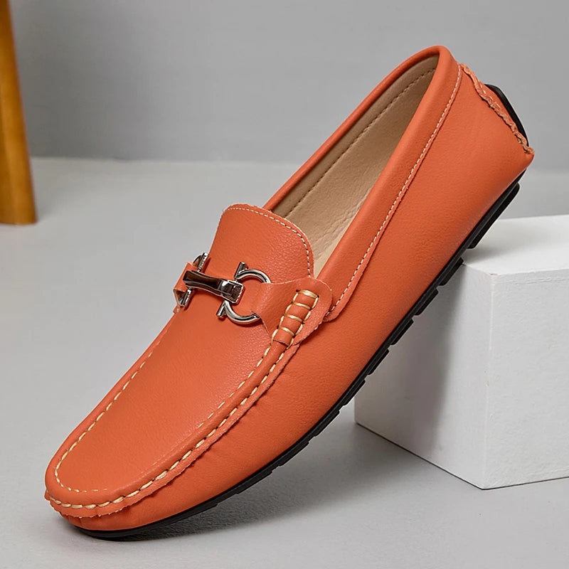 YRZL Mens Loafers Casual Slip On Comfortable Shoes for Men PU Leather Lightweight Non Slip Walking Sneakers Outdoor Shoes