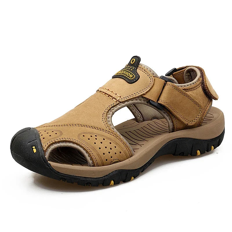 2024 New Man's shoes Genuine Leather Men Sandals Summer Men's Shoes Outdoor Water Shoes Leather Sandals For Men