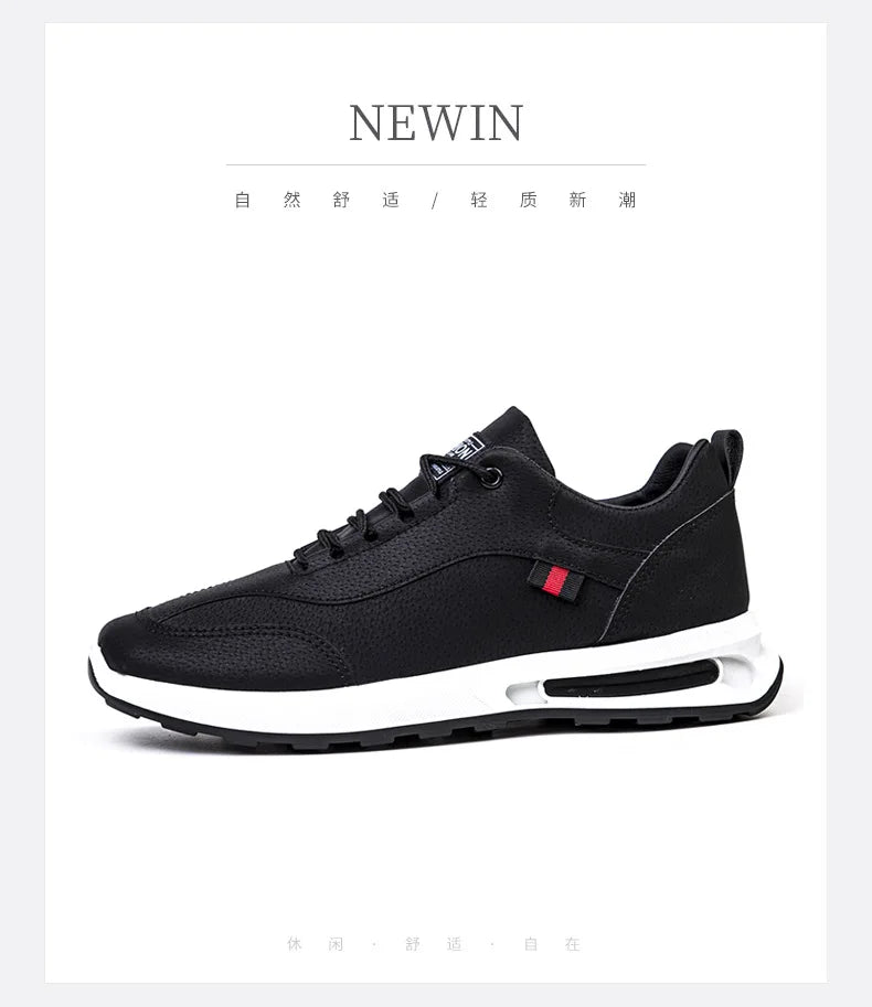 Men's PU Leather Sneakers Business Casual Shoes for Man Outdoor Breathable Sneakers Male Fashion Loafers Walking Footwear Tenis
