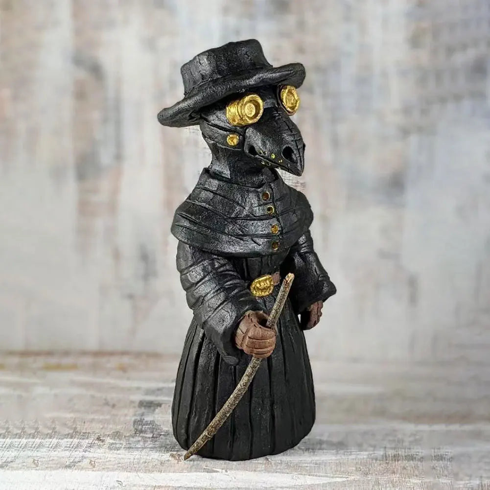 Halloween Plague Doctor Incense Burner Mr. Crow Decompresse Anxiety Relief Desktop Resin Ornament Mr. Crow Incense Burner Statue