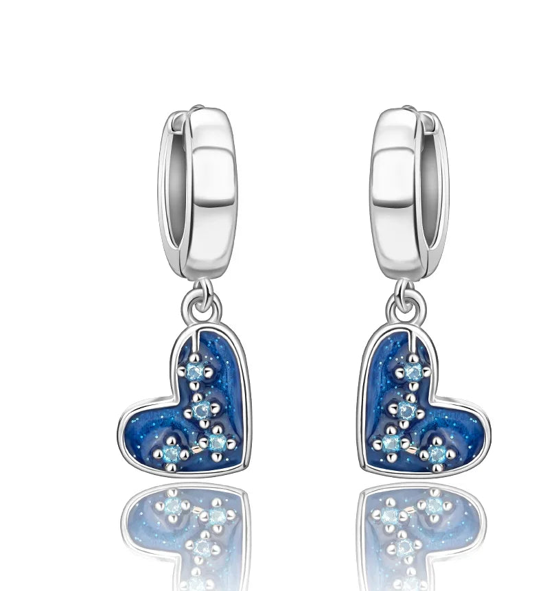 Sparkling Colorful Hoop Earrings 925 Sterling Silver Hypoallergenic Jewelry Embellished With Zircon Elegant Luxury Style Female