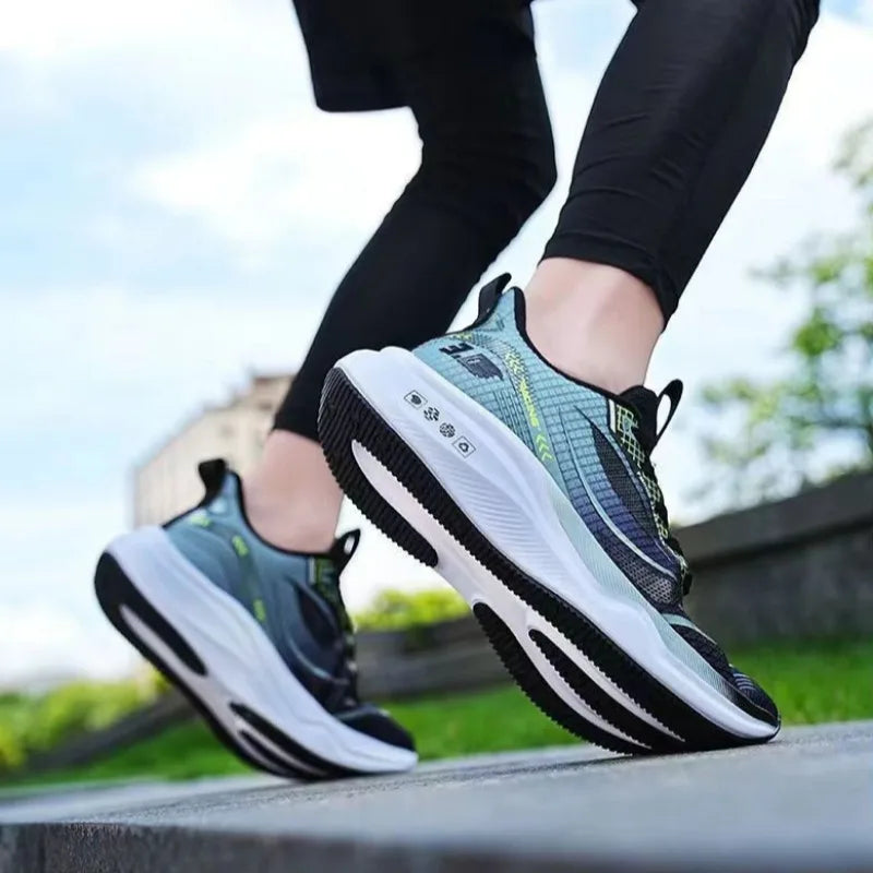 Summer Cross-border Hot Sale Men's Women Sneakers High Quality Breathable Damping Air-cushion Running Shoes Zapatillas Plus 46