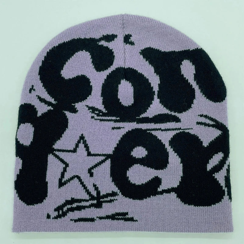 Y2k Beanie Hat Slouchy Beanie Vintage Beanie Warm Beanie Halloween Accessories Slouchy Beanies High School Teens