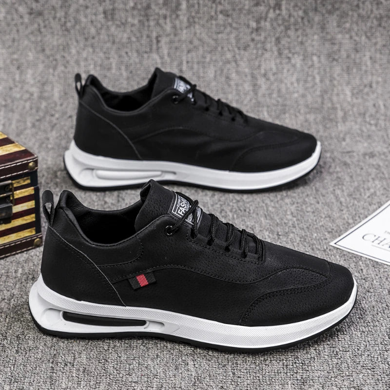 Men's PU Leather Sneakers Business Casual Shoes for Man Outdoor Breathable Sneakers Male Fashion Loafers Walking Footwear Tenis