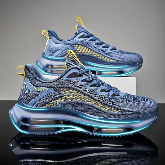 YRZL Men's Running Breathable Anti Slip Walking Shoes Soft Sole Lightweight Comfortable Casual Sneakers for Men Outdoor Sport