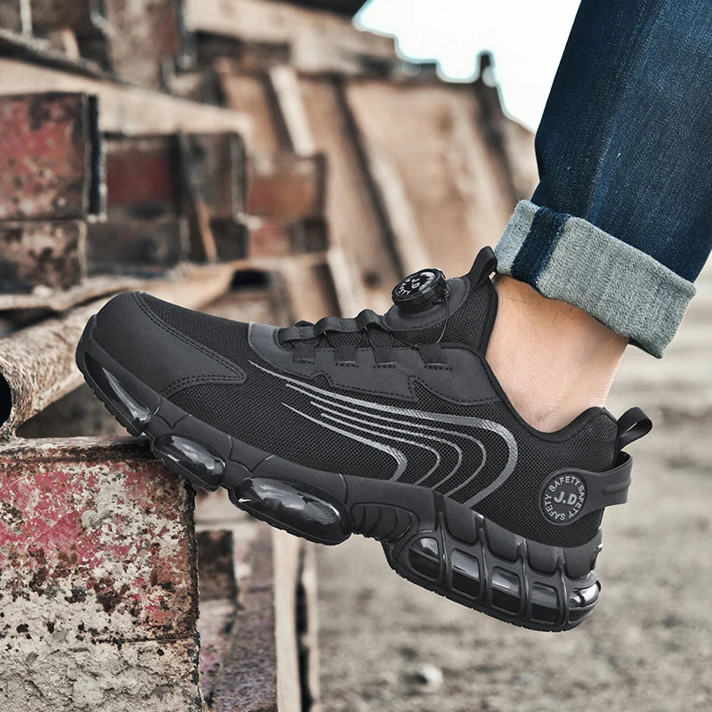 Men's Military Tactical Boots Army Boots Men Side Zipper Military Boots Men Anti-Slip Ankle Boots Work Safety Shoes Hiking Shoes