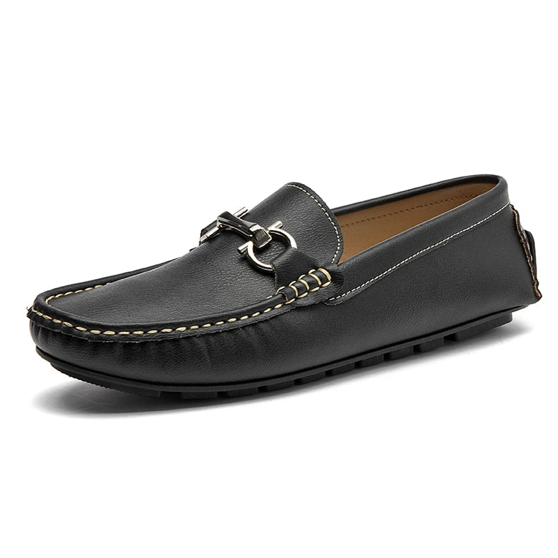 YRZL Mens Loafers Casual Slip On Comfortable Shoes for Men PU Leather Lightweight Non Slip Walking Sneakers Outdoor Shoes