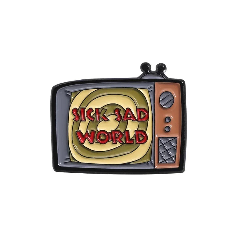 Horror Movie TV Set Enamel Pins Custom Punk Halloween Film Television Badge Lapel Sick Sad World Brooch Backpack Jewelry