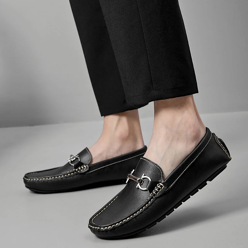 YRZL Mens Loafers Casual Slip On Comfortable Shoes for Men PU Leather Lightweight Non Slip Walking Sneakers Outdoor Shoes