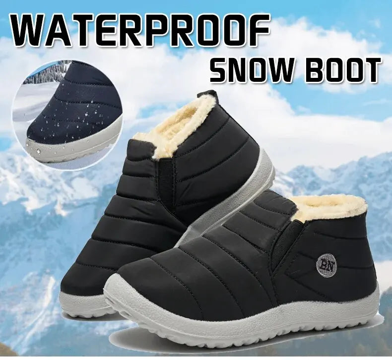 Winter Women Boots Waterproof Snow Boots Causal Ankel Boots Plus Size Women Warm Fur Cotton Shoes Plush