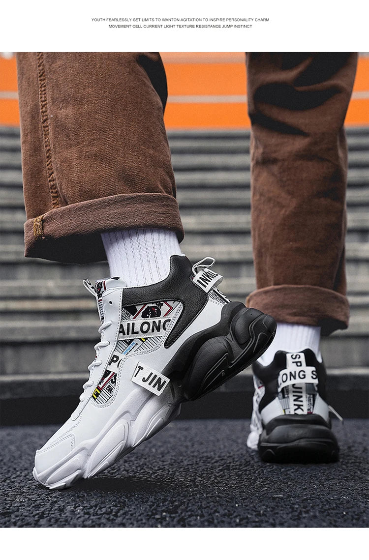 Autumn Winter Fashion Pink High Sneakers for Men Women Breathable Platform Shoes Man Trainers Outdoor Casual Sneakers Men 2025