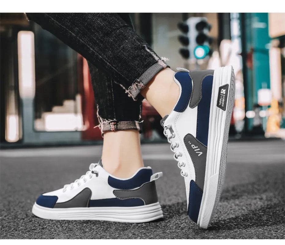 2025 Spring and Autumn New Men's Shoes Leather Low Cut Fashion Trendy Running Sports Men's Casual Trendy Shoes