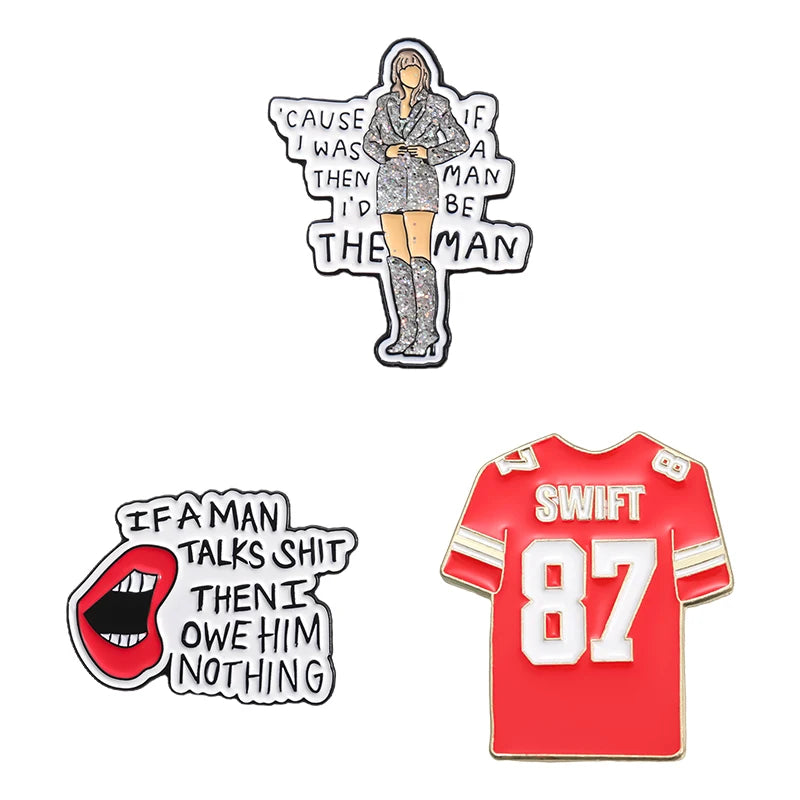 3pcs/sets Hard Enamel Pins Funny Creative Metal Brooches Jewelry Halloween Punk Cartoon Lapel Badge Accessories Gift for Friends