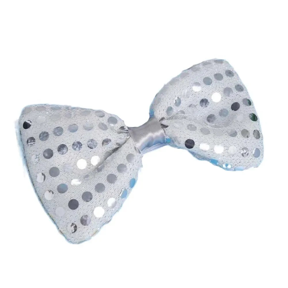 10pcs Blinking Light Up Sequin Bow Tie Necktie Gift Glow Party Luminous Neck Wear Cosplay  Birthday  Halloween