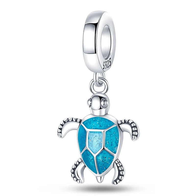 925 Sterling Silver Chameleon Luminous Firefly Butterfly Charms Beads Fit Qikaola 925 Original Bracelets Fine DIY Jewelry Making