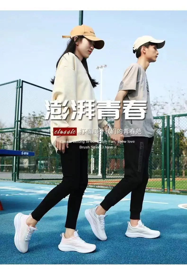 2025 Breathable Lace-up Running Shoes for Women Air Cushion Athletic Sneakers Lightweight Air Mesh Outdoor Sports Training Shoes