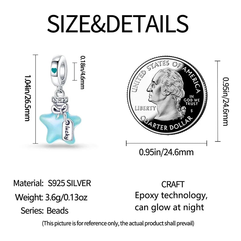 925 Sterling Silver Chameleon Luminous Firefly Butterfly Charms Beads Fit Qikaola 925 Original Bracelets Fine DIY Jewelry Making