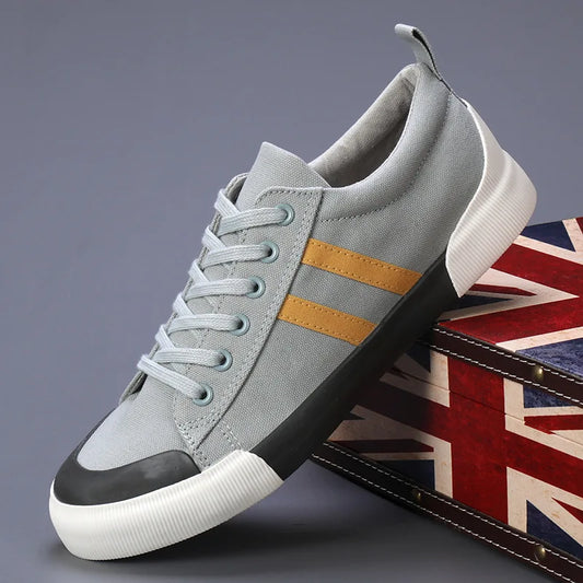 2025 Men's Shoes Breathable Men's Canvas Shoes Fashion Versatile Lace Up Skateboarding Shoe for Men Lightweight Casual Sneakers