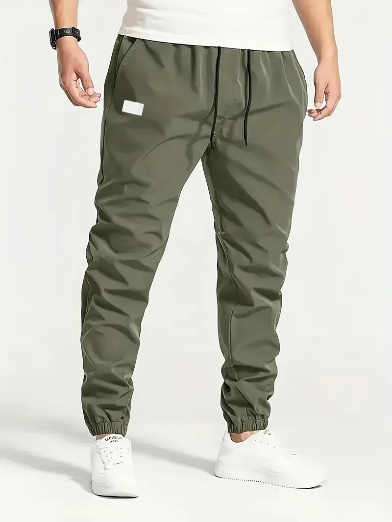 2025 NEW Spring Autumn Slim Men Pants sports casual Joggers trousers Mens Solid Color Straight Pants thin Woven Daily Sweatpants