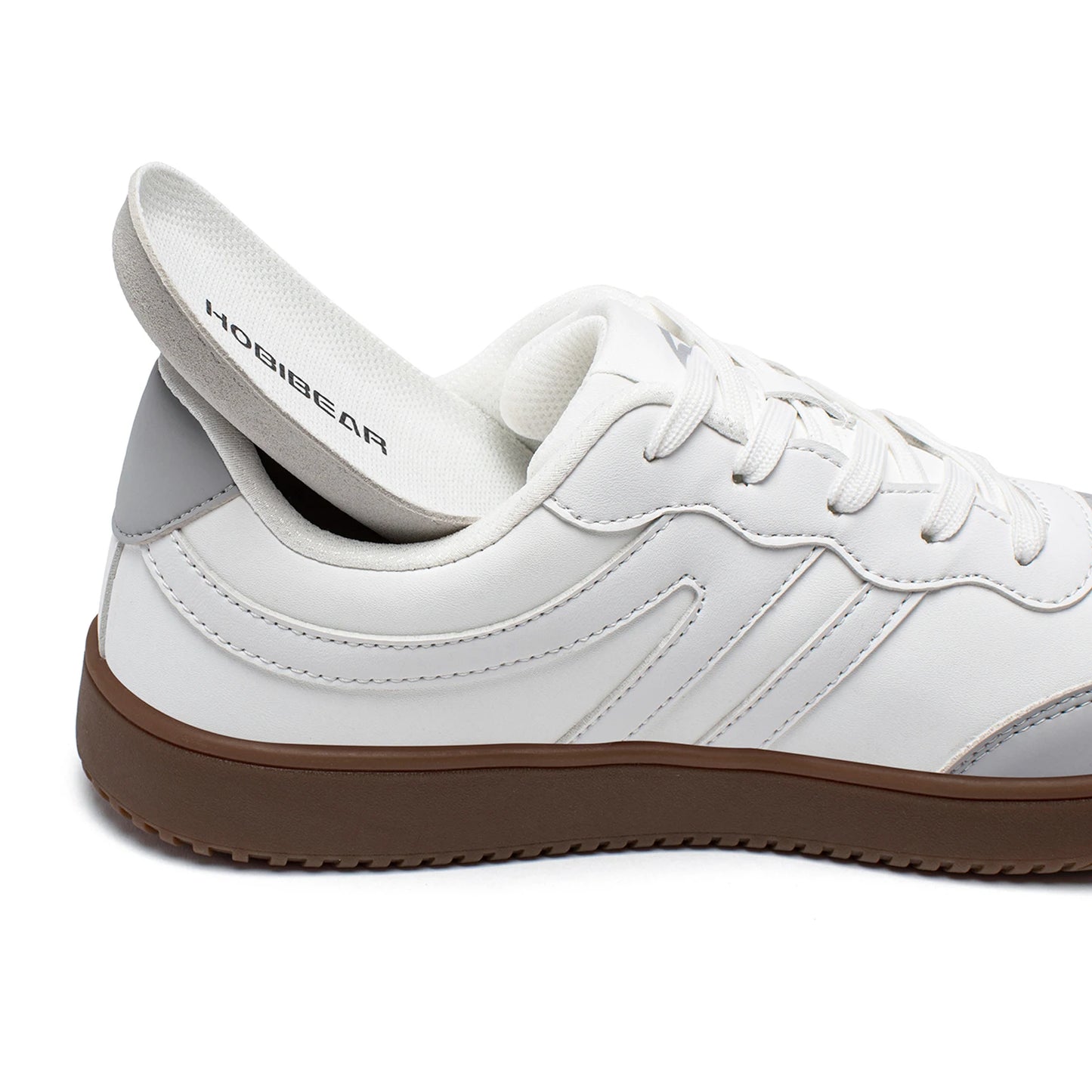 HOBIBEAR Unisex Wide Toe Shoes Artificial Leather Sneakers Casual Lace Up Retro Fashion Shoes for Women Men