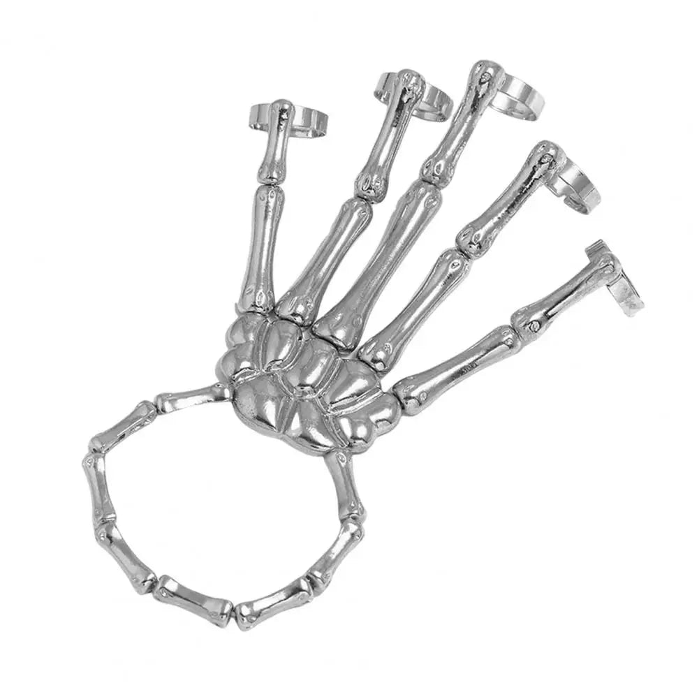 Halloween Hands Bracelet Skeleton Hand Ghost Claw Punk Exaggerated Style Adjustable Elastic Cord Spooky Skull Fingers Wristband